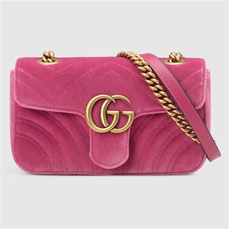 gucci handbags pink velvet|gucci marmont velvet mini bag.